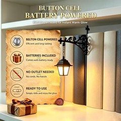 3PC Library Lantern Decorative Lamp Bookshelf Reading Nook Lamp For Book Lovers