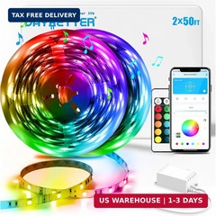 DAYBETTER Led Strip Lights 100 ft Smart with App Remote Control, 5050 RGB for Be