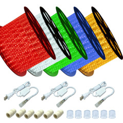 50′ 100′ 150′ 300′ Ft Waterproof LED Rope Light 110V Garden In/Outdoor Lighting