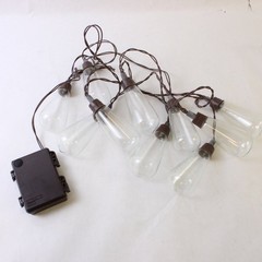 Rocket LED 10 Edison Bulb Warm White Light String W/ 7 Glass Bulb Covers