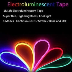 Ice Blue 3Ft Waterproof Neon EL Tape – Safe Lighting for Kids & Winter Festivals