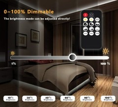 ETL Listed 50ft/15m 60W COB LED Strip Light 6500K White with Power supply
