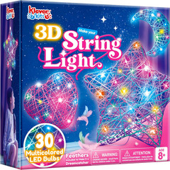 3D String Art Kit with LED Lights – Fun Craft Set for Kids Ages 8+