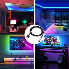 4 PCS DC 5V LED Dimmer USB RGB Controller MultiColor Switch Cable 3.28 FT