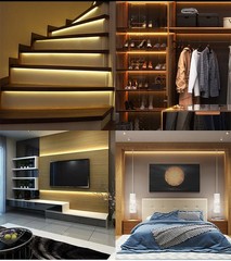 12V 24V COB CCT 2700K-6500K LED Strip 5M 600Leds/m Dimmable Flexible Tape Light