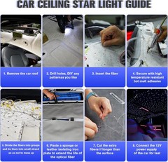 32W Starlight Headliner Kit, Star Lights for Car Roof&Home Decoration, Fiber Cab