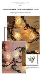 10/20/40/80 LED Rose Flower Fairy String Lights Battery Powered Garland Decor