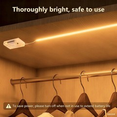 Battery Powered COB LED Strip Lights,3.28ft Warm White LED Light Strip for Dorm