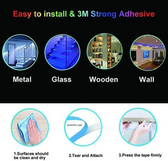32FT LED Strip Lights Remote Control Bedroom Waterproof for Indoor Outdoor Use