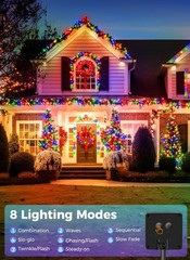 100-400 LED Solar Fairy Lights Xmas Garden Outdoor Party Decoration Christmas
