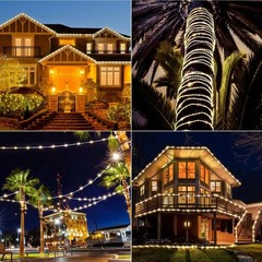 50/100LED Solar String Tube Light Outdoor Garden Tree Fairy Rope Wire Decor Lamp