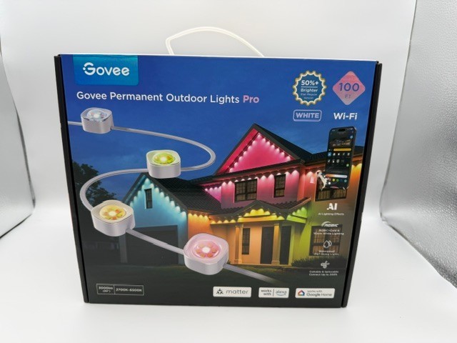 Govee Permanent Outdoor Lights Pro 100FT Model H806A WHITE *Brand New, Sealed