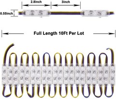 20-400pcs 5050 SMD 3 LED Module Light RGB Waterproof Storefront Window Sign Lamp