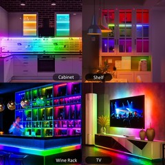 RGB Under Cabinet Lights Kit – Smart App & Remote Control, Dimmable LED Bar for