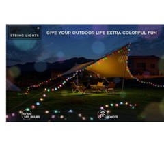 100 LEDs Battery Operated String Lights Globe Fairy Lights Tent Camping Garden