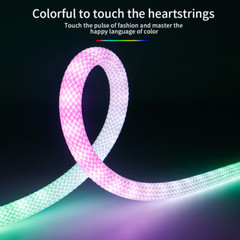 WS2812B WS2811 DC5V Round Reticulate Pattern Neon LED Strip 50Leds/m Tape IP67