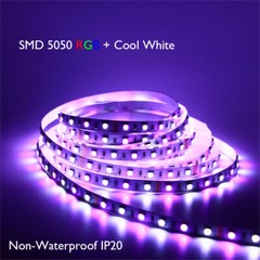 Bluetooth RGB+W 60M 50M 40M 30M 20M 10M RGBW LED Strip Light Waterproof 12V PSU