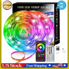 100Ft LED Strip Lights, Smart Light with App Remote Control, RGB LED Lights for