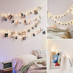 Photo Clip String Lights 17Ft – 50 LED Fairy String Lights with 50 Clear Clips f