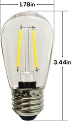 Energy Saving Dimmable LED Bulbs – Outdoor String Lights – Vintage Filament