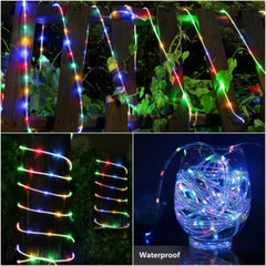 50/100/200/300 LED Solar Rope Lights for Camping Fence Patio Garden Decoration