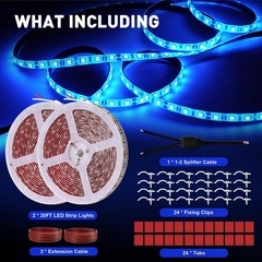 40FT Waterproof LED Strip Lights 12V for Boats, Marine Under Gunnel & Deck Light