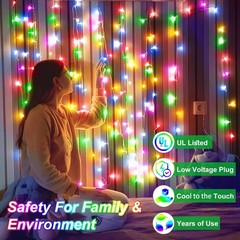 470FT 1500 LED Christmas String Lights Outdoor Waterproof Multicolor