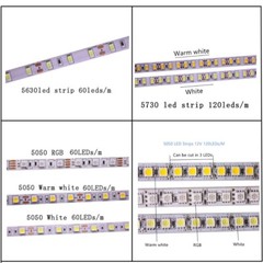 LED Strip Light 2835 5050 5054 5730 RGB CCT RGBCCT RGBW RGBWW DC 12V 24V 5M tape