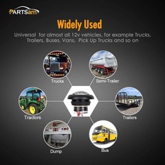 3/4 Inch Amber Round LED Lights 10 Pcs DOT Certified Turn Signal Running