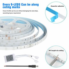32FT Flexible 3528 RGB LED SMD Strip Light Remote Fairy Lights Room TV Party US