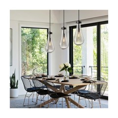 Raindrop Pendant Lights Kitchen Island Set of 3 Teardrop Black Hanging Light …