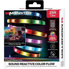 Monster 25 Ft. IR Remote Controlled RGB-IC LED Indoor Light Strip