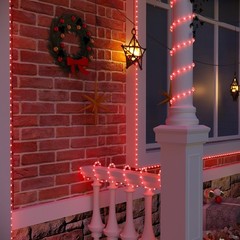 Red LED Rope Lights with Remote, Cuttable Connectable Flexible Tube Lights 8Mode