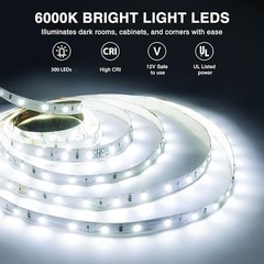 Safe 5M Dimmable LED Light Strip – Bright Daylight White for Aesthetic Touches