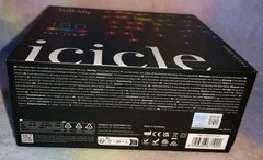 Twinkly Icicle Lights 190 Multicolor RGB LED App-Controlled Holiday Lights Open