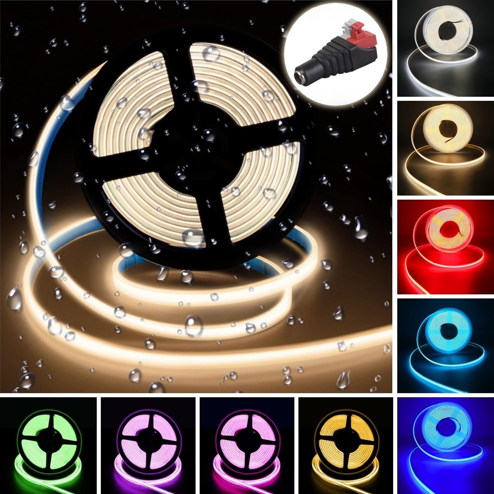 Waterproof COB LED Light Strip 24V 320LEDs/m IP68 Indoor Outdoor Building Decor