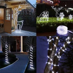 39FT 100LED Solar Rope Tube lamp Waterproof PVC String Lights Outdoor Garden USA