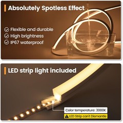 24V 16.4ft IP67 Waterproof Silicone LED Flexible Outdoor Strip Neon Rope Light