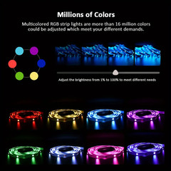 USB LED Strip Light APP Control IR Bluetooth Tape RGB IR Bedroom Living Room Sel