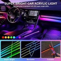 Acrylic Interior Car LED Lights with Wireless APP 6 in 1,Ambient Lighting Kits