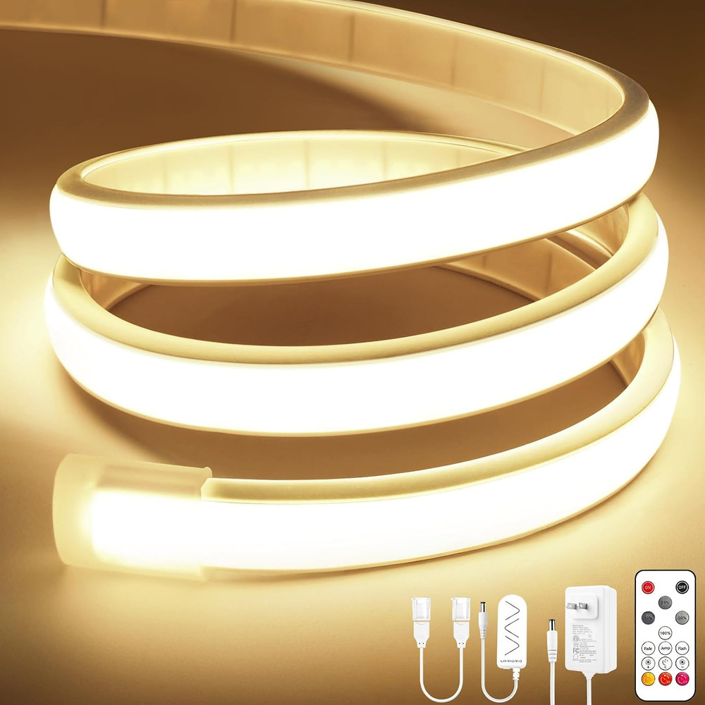 COB LED Strip Lights, 16.4Ft Natural White Dimmable Self-Adhesive Led Rope Light