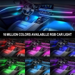 Acrylic Interior Car LED Lights with Wireless APP 6 in 1,Ambient Lighting Kits