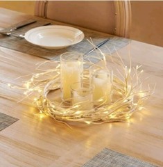 Fudios Lighted Birch Garland with Timer 48 LED Fairy Lights 6ft Battery Operated