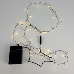 (Set of 2) 60 Mini LED Thin Wire String Fairy Lights Battery Operated Christmas