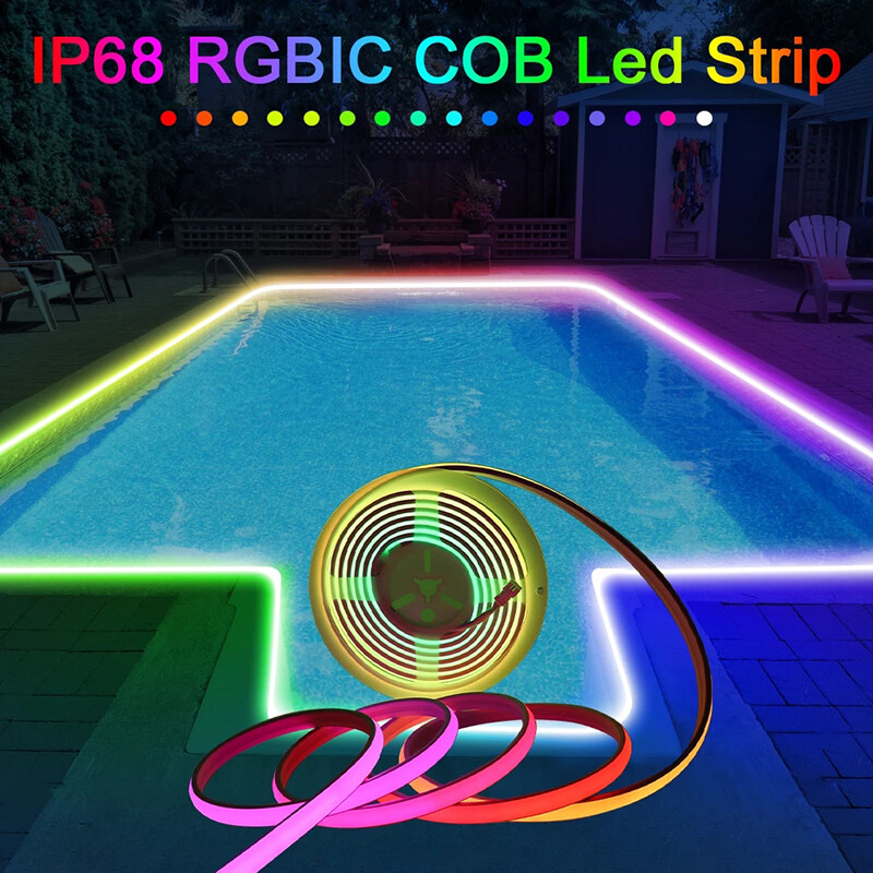 IP68 Waterproof Addressable Dream Color COB Strip Light Outdoor Pool Strip Light