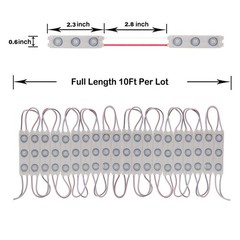 20-2000pcs Waterproof SMD 2835 LED Module Injection Light Advertising Sign Lamp