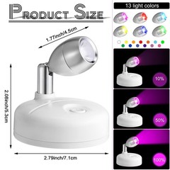 12 Pcs Battery Operated Spotlights Indoor LED Spot Display, White