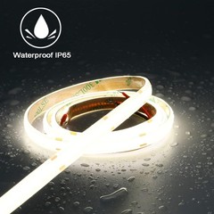 TOPAI 12V COB LED Strip Light Daylight White 5000K Waterproof IP65