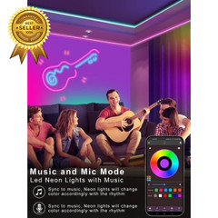 50FT RGB Neon Rope Lights, Outdoor Led Strip Lights Waterproof IP67 with Remote