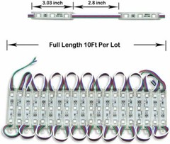Super Bright IP65 Waterproof 5050 SMD 3 LED Module Light Sign Strip Lamp DC 12V
